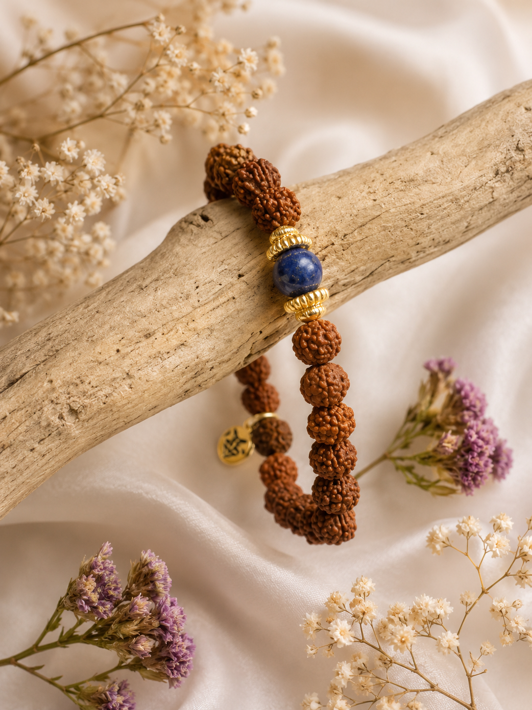 Rudraksha & Lapis-Lazuli
