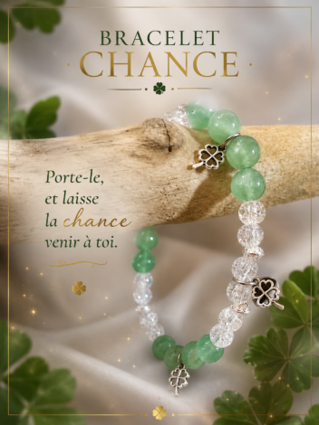 Bracelet – 4 Trèfles de la Chance